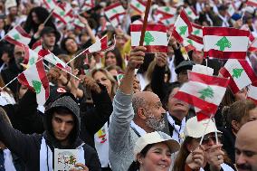 Pope Leo XIV Leads A Holy Mass at Beirut's Waterfront - Lebanon