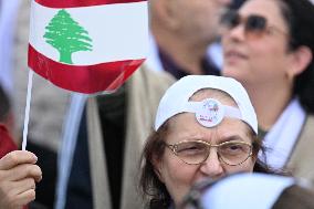 Pope Leo XIV Leads A Holy Mass at Beirut's Waterfront - Lebanon