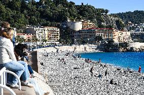 Illustration - South of France During Christmas Season