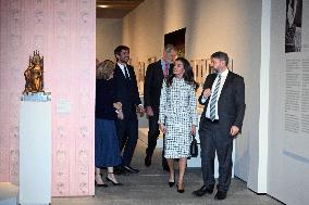 Royal Couple at Queen Victoria Eugenia Exhibition - Madrid