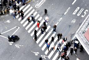 The Pedestrian Crossing Illustration - Paris
