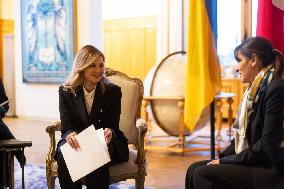 Anne Hidalgo Meets Olena Zelenska at Paris City Hall - Paris