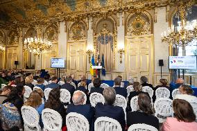 Olena Zelenska at Bring Kids Back - Paris