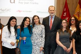 Royal Couple Meet With 15 Women Survivors Of Human Trafficking - Madrid