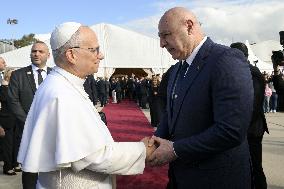 Pope Leo XIV At Farewell Ceremony at Beirut Airport - Lebanon