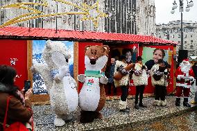 Opening of the Christmas markets in Piazza Duomo - Milan