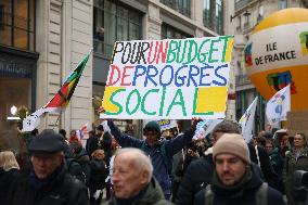 Protests Against New Austerity Measures in France - Paris