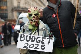 Protests Against New Austerity Measures in France - Paris