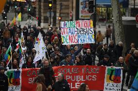 Protests Against New Austerity Measures in France - Paris
