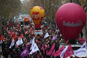 Protests Against New Austerity Measures in France - Paris
