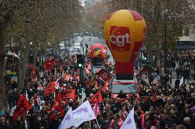 Protests Against New Austerity Measures in France - Paris