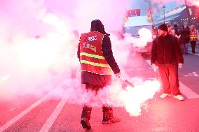 Protests Against New Austerity Measures in France - Paris