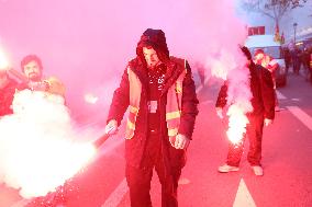 Protests Against New Austerity Measures in France - Paris