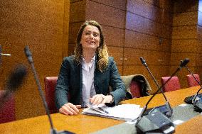 Hearing of Marine Tondelier at the National Assembly - Paris