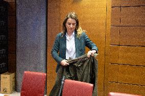 Hearing of Marine Tondelier at the National Assembly - Paris