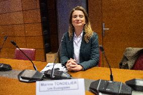 Hearing of Marine Tondelier at the National Assembly - Paris