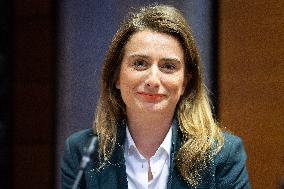 Hearing of Marine Tondelier at the National Assembly - Paris