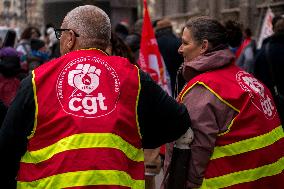 Hotel-Dieu Hospital Healthcare Workers Protest - Paris
