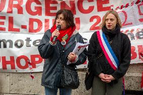 Hotel-Dieu Hospital Healthcare Workers Protest - Paris