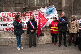 Hotel-Dieu Hospital Healthcare Workers Protest - Paris
