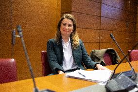 Hearing of Marine Tondelier at the National Assembly - Paris
