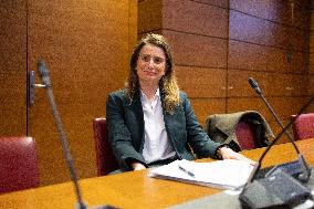 Hearing of Marine Tondelier at the National Assembly - Paris