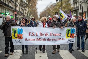 Protests Against New Austerity Measures in France - Paris