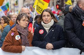Protests Against New Austerity Measures in France - Paris