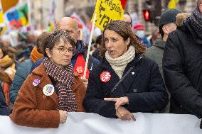 Protests Against New Austerity Measures in France - Paris