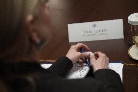 Trump Holds a Cabinet Meeting - Washington, DC