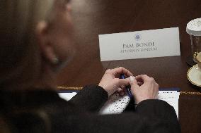 Trump Holds a Cabinet Meeting - Washington, DC