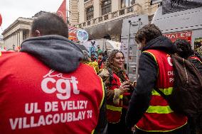 Protests Against New Austerity Measures in France - Paris