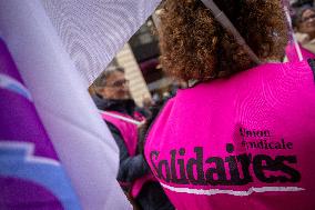 Protests Against New Austerity Measures in France - Paris