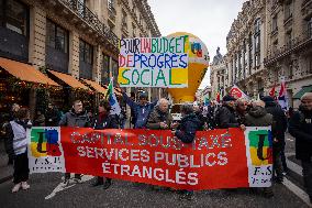Protests Against New Austerity Measures in France - Paris