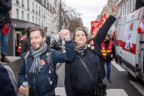 Protests Against New Austerity Measures in France - Paris