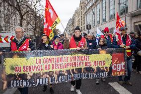 Protests Against New Austerity Measures in France - Paris
