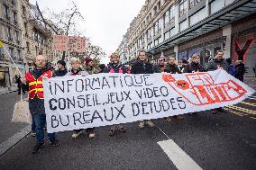 Protests Against New Austerity Measures in France - Paris