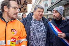 Protests Against New Austerity Measures in France - Paris