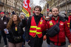 Protests Against New Austerity Measures in France - Paris