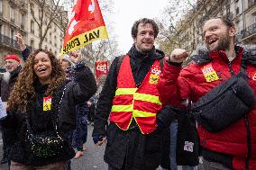 Protests Against New Austerity Measures in France - Paris