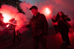 Protests Against New Austerity Measures in France - Paris