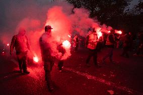 Protests Against New Austerity Measures in France - Paris