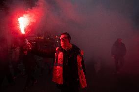 Protests Against New Austerity Measures in France - Paris