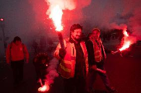 Protests Against New Austerity Measures in France - Paris