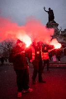 Protests Against New Austerity Measures in France - Paris