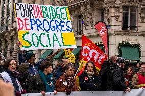Protests Against New Austerity Measures in France - Paris