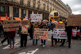 Protests Against New Austerity Measures in France - Paris