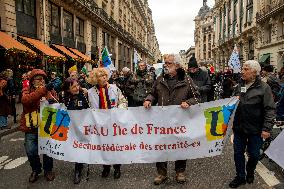 Protests Against New Austerity Measures in France - Paris