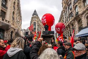 Protests Against New Austerity Measures in France - Paris