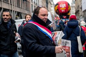 Protests Against New Austerity Measures in France - Paris